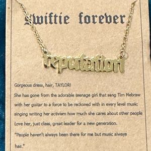 Taylor Swift New Reputation 8” Stainless Steel Gold Color Necklace🤩🎆